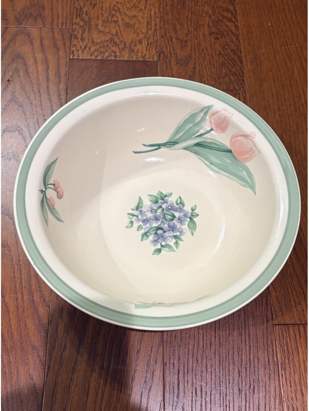 Pfaltzgraff 1991 "Garden Party" Collection Large Stoneware Salad Serving Bowl